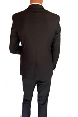 Veste de costume noir cintrée de dos