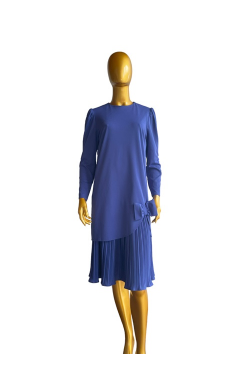 Robe Bleue Vintage de face