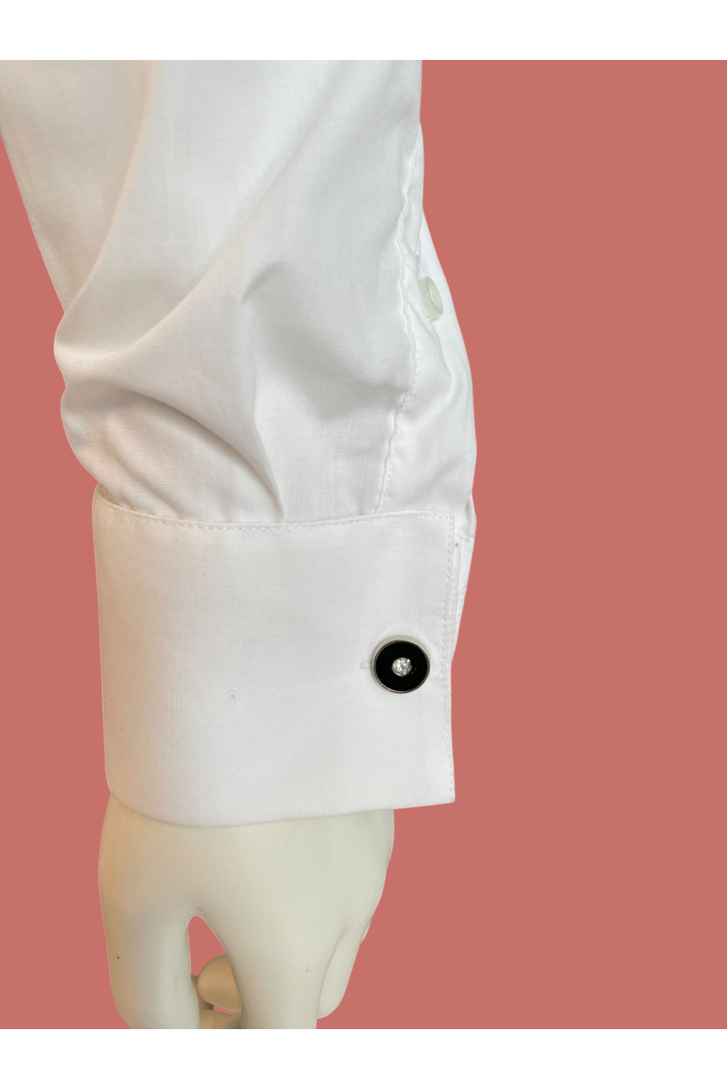 Boutons de manchette noirs et brillants