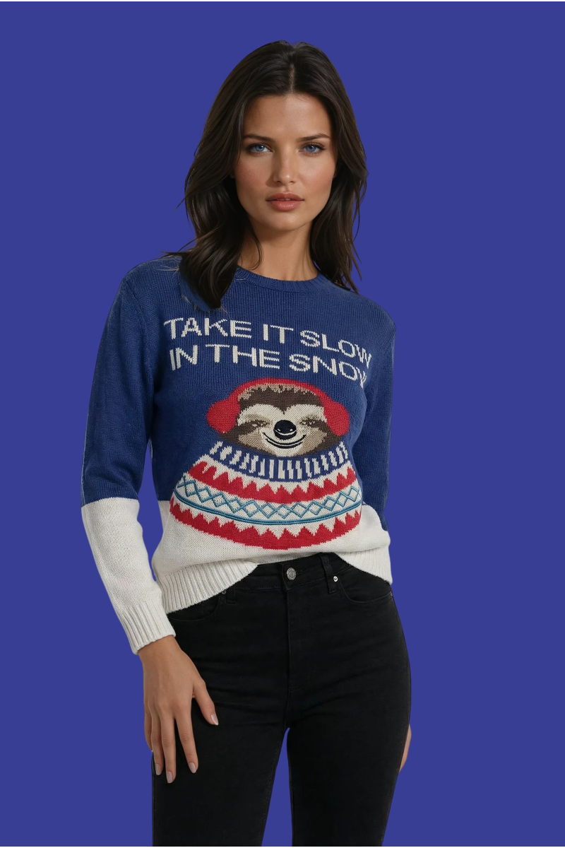 Pull de Noël spécial montagne à louer sur OŪ La mode qu’on loue