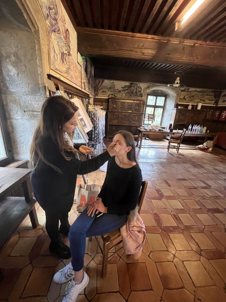 Séance de maquillage