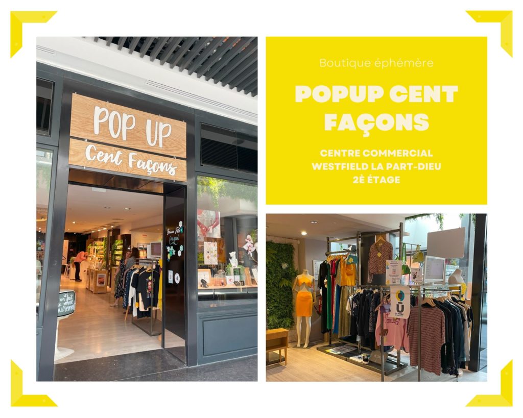 Popup Store Cent Façons au Centre Commercial Westfield Part-Dieu - boutiques écoresponsables